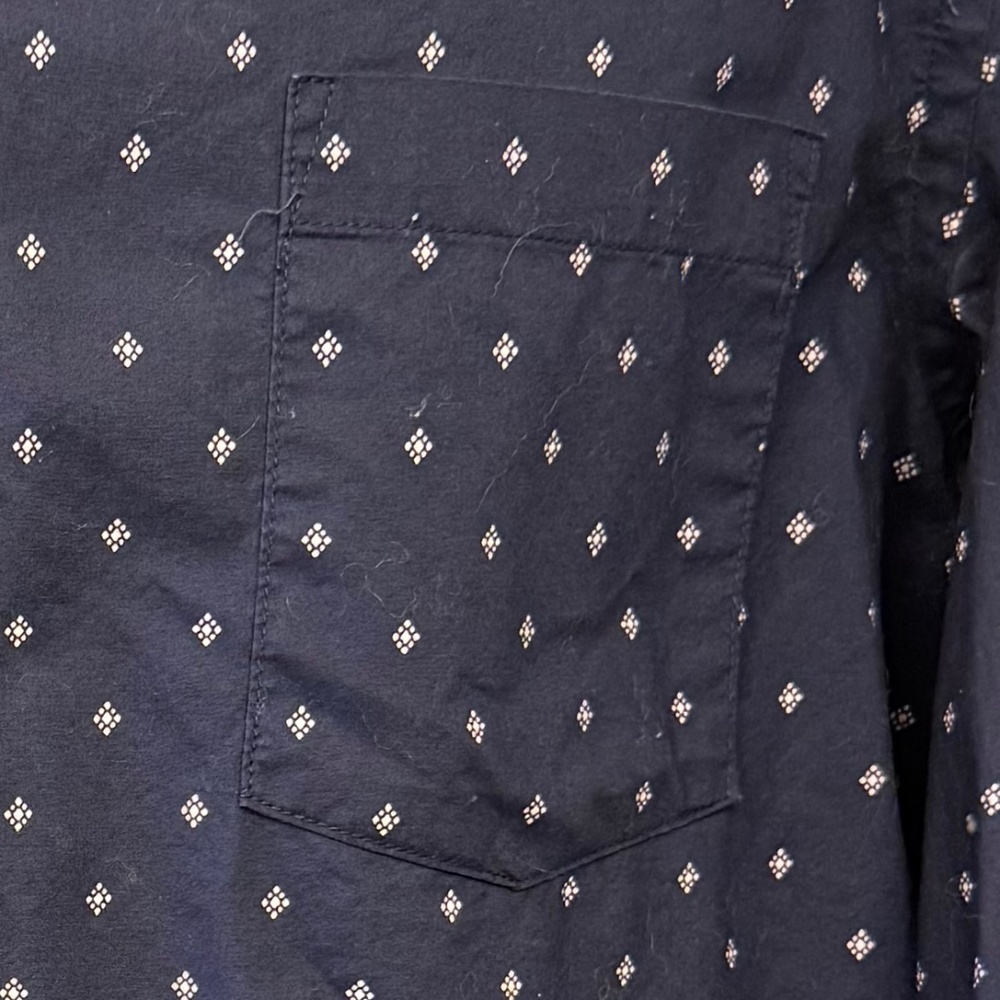 Blue Good Fellow Diamond Pattern Button Down - Picture 3 of 4